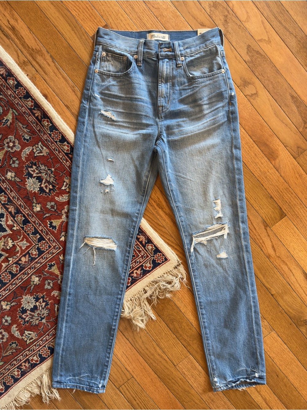 NWT Madewell The Perfect Vintage Jean in Chet Wash: Distressed Edition | Size 24